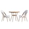 Flash Furniture Lourdes French Bistro 31.5in. Table, White and Gray PE Rattan, Glass Top w/2 Stack Chairs - Natural SDA-AD641012-80-2001-F-WHGY-NAT-GG - alternate 2